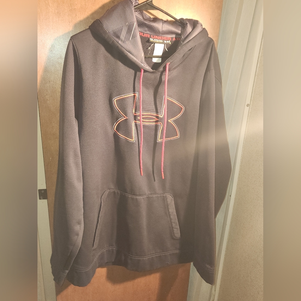 Under Armour Black Hoodie with Red Accents